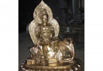 供應(yīng)文殊普賢菩薩銅佛像，佛堂擺放，銅佛像預(yù)用