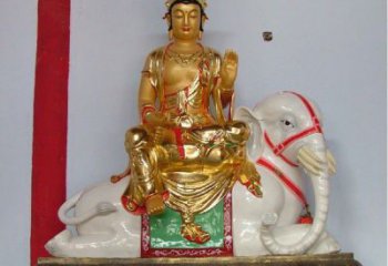 通用文殊普賢菩薩銅佛像，現(xiàn)代工藝，銅佛像制作