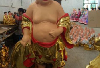 站相十八羅漢，十八羅漢貼金