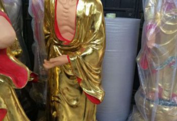 站相十八羅漢，十八羅漢貼金