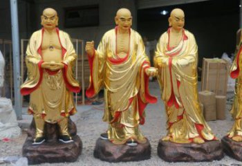 彩繪十八羅漢神像廠，玻璃鋼材質，彩繪十八羅漢神像生產