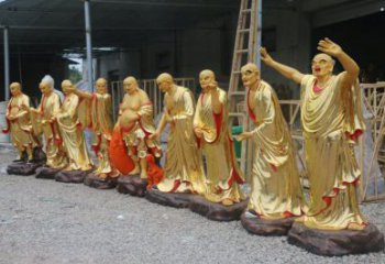 常用十八羅漢神像，彩繪工藝，十八羅漢神像預用