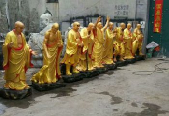 供應十八羅漢神像，鑄銅工藝，十八羅漢神像承接