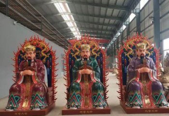 彩繪三官大帝神像廠，鑄銅工藝，彩繪三官大帝神像生產(chǎn)