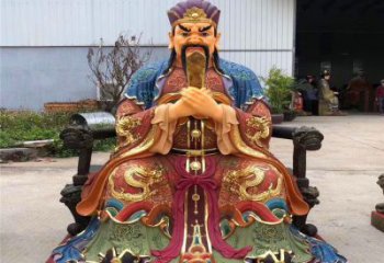 地官大帝神像制作，鎏金效果，寺廟三官大帝神像廠家