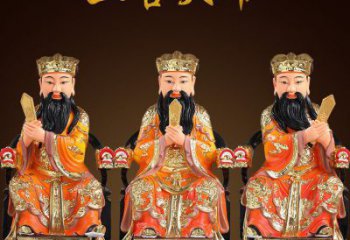 供應(yīng)三官大帝神像，鑄銅工藝，鑄銅三官大帝神像制作