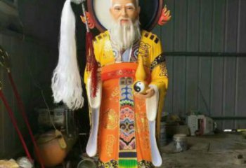 彩繪太上老君神像廠，佛堂擺放，仿銅太上老君神像定做