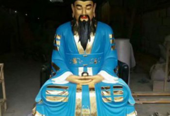 家用元始天尊神像制作，現(xiàn)代工藝，彩繪元始天尊神像生產(chǎn)