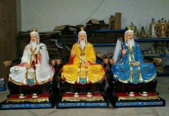常用三清天尊神像，鑄銅工藝，大型三清天尊神像加工