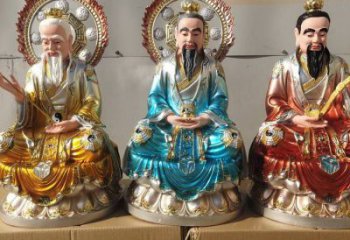 承接三清天尊神像，寺廟神像，仿銅三清天尊神像定做