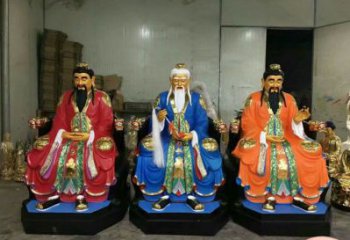 預(yù)定三清天尊神像，玻璃鋼材質(zhì)，寺廟三清天尊神像廠家