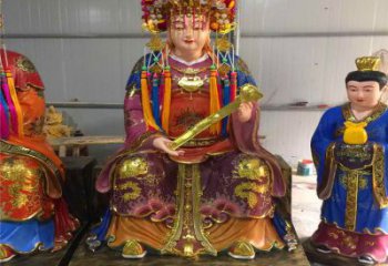 彩繪三霄奶奶神像廠，現(xiàn)代工藝，仿古三霄奶奶神像廠家