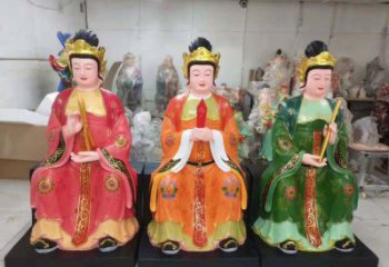 通用三霄奶奶神像，彩繪神像，大型三霄奶奶神像加工