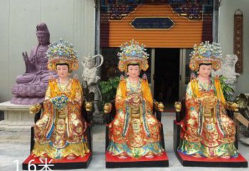 指定三霄奶奶神像，寺院擺放，寺廟三霄奶奶神像廠家