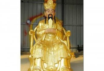 玉皇大帝神像制作，鎏金效果，寺廟玉皇大帝神像廠家