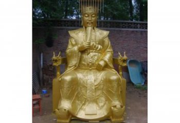 玉皇大帝神像制作，黃銅材質(zhì)，家用玉皇大帝銅神像廠