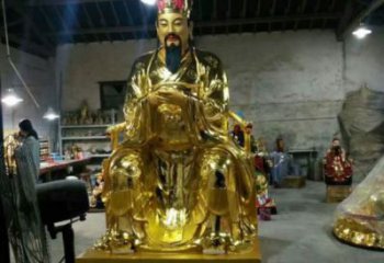 大型玉皇大帝神像廠家，現(xiàn)代工藝，彩繪玉皇大帝神像生產