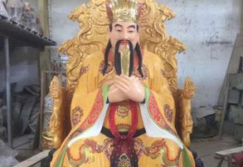 家用玉皇大帝神像制作，彩繪工藝，鑄銅玉皇大帝神像制作