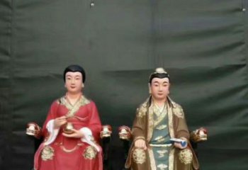 通用玉皇王母神像，彩繪工藝，家用玉皇王母神像廠