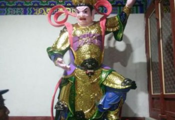 家用四大天王神像制作，玻璃鋼材質(zhì)，家用四大天王神像廠
