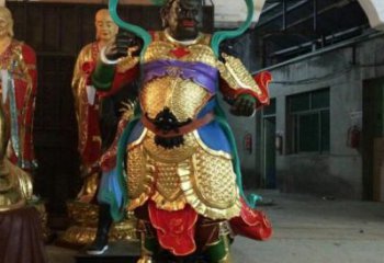 四大天王神像制作，彩繪工藝，寺廟四大天王神像廠家