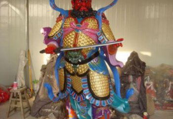 寺廟四大天王神像生產(chǎn)，鎏金效果，家用四大天王神像廠
