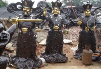 常用四大天王銅神像，家用神像，大型四大天王銅神像加工