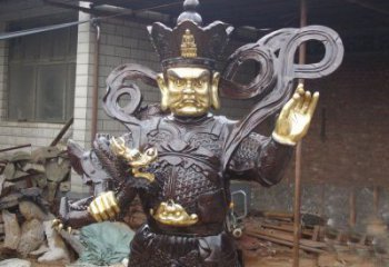 常用四大天王銅神像，仿古神像，家用四大天王銅神像廠