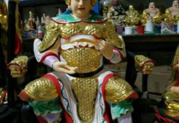 預(yù)定韋陀神像，彩繪工藝，寺廟韋陀神像廠家