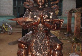 預(yù)定韋陀菩薩銅神像，寺廟銅神像，韋陀菩薩銅神像承接