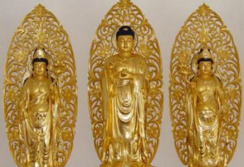 常用東方三圣佛像，家用神像，仿銅東方三圣佛像定做