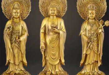 常用東方三圣佛像，仿古神像,鑄銅東方三圣佛像生產(chǎn)