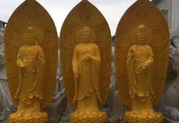 常用東方三圣佛像，鑄銅工藝，寺廟東方三圣佛像廠家