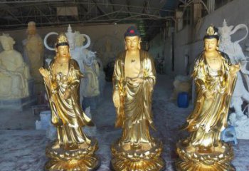 承接東方三圣佛像，寺廟神像，玻璃鋼東方三圣佛像生產(chǎn)