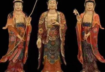通用東方三圣佛像，現(xiàn)代工藝，寺廟東方三圣佛像廠家