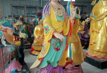 常用西方三圣佛像，彩繪工藝，家用西方三圣佛像廠