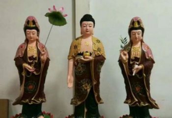 常用西方三圣佛像，佛堂擺放，西方三圣佛像選用