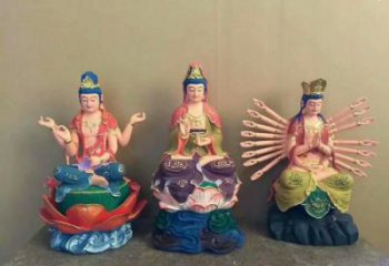戶外西方三圣佛像工廠，家用神像，大型西方三圣佛像加工