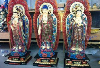 指定西方三圣佛像，佛堂擺放，西方三圣佛像承接