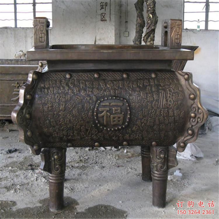 福字雕花大克鼎雕塑