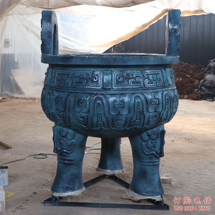 地產(chǎn)標(biāo)識(shí)圓鼎銅雕