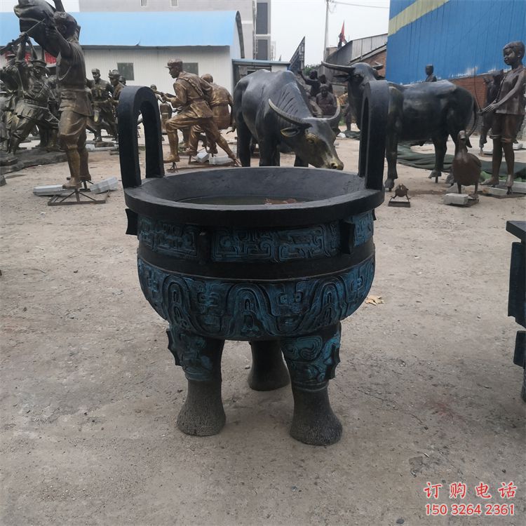 圓鼎雕塑，銅器景觀雕塑，鑄銅工藝