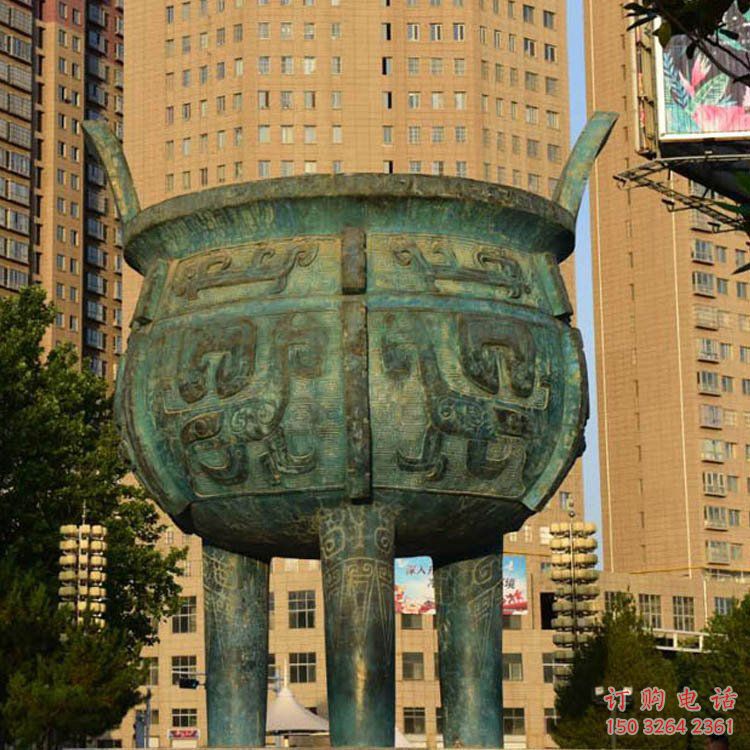 圓鼎雕塑，銅器景觀雕塑，鑄銅工藝