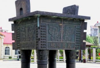 廣場大克鼎雕塑，黃銅鑄造