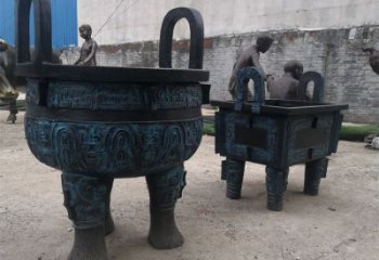圓鼎雕塑，銅器景觀雕塑，鑄銅工藝