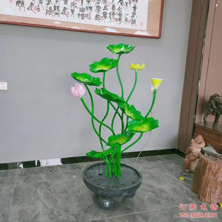 惠州荷花雕塑異型優(yōu)選，城市裝飾，展示荷花雕塑定做