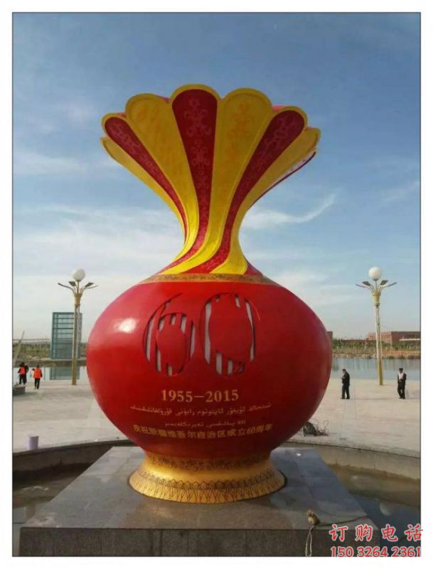 賀州花瓶雕塑工廠選用，街道標(biāo)識(shí)，玻璃鋼花瓶雕塑批發(fā)
