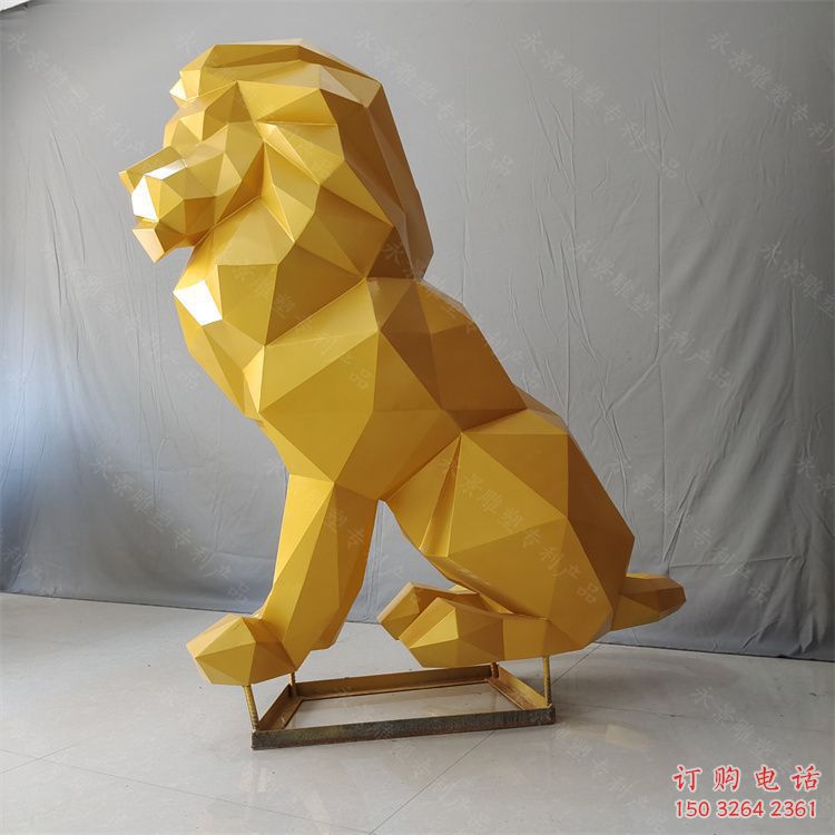 貴港獅子雕塑服務(wù)商，動物雕塑，不銹鋼獅子雕塑制作