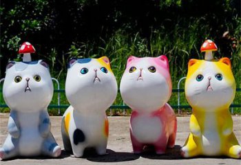安慶房地產(chǎn)貓咪雕塑，仿古動漫雕塑，公園動物制造