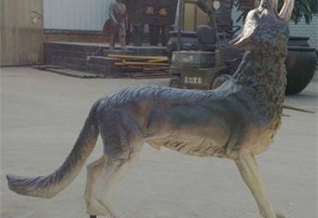 武威銅狼雕塑廠家，銅雕動物狼，仿真工藝制作